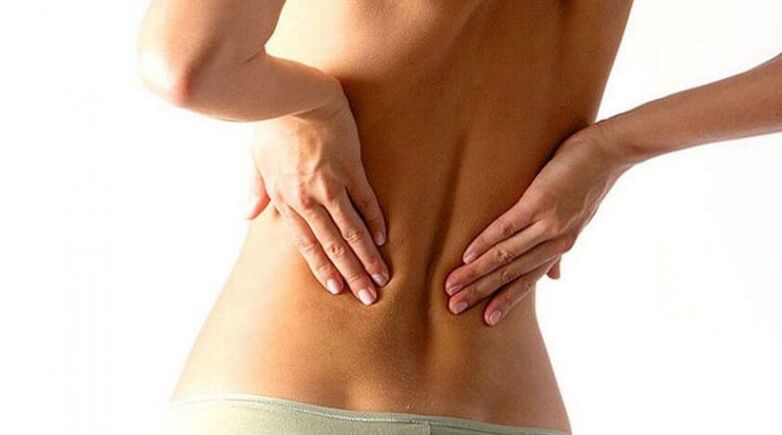 Osteochondrose der Wirbelsäule, ein Zeichen dafür sind Rückenschmerzen